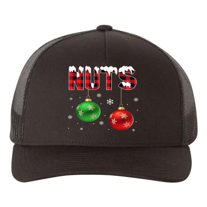 Funny Christmas Chest Nuts Matching Couples Chestnuts Yupoong Adult 5-Panel Trucker Hat