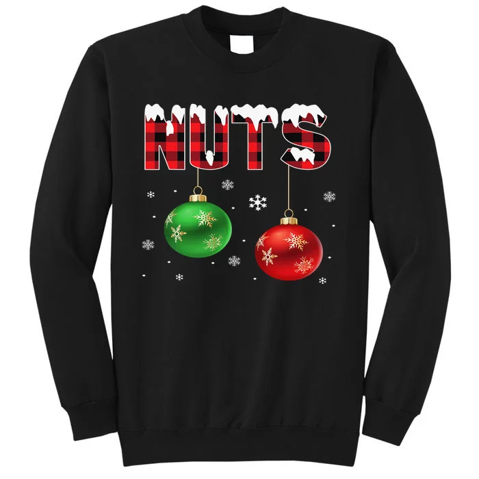 Funny Christmas Chest Nuts Matching Couples Chestnuts Sweatshirt