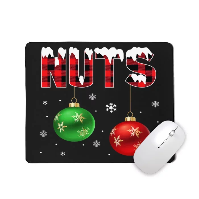 Funny Christmas Chest Nuts Matching Couples Chestnuts Mousepad