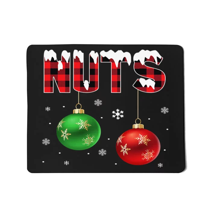 Funny Christmas Chest Nuts Matching Couples Chestnuts Mousepad