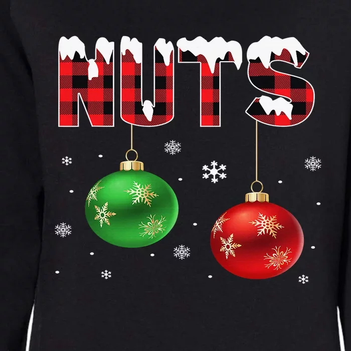 Funny Christmas Chest Nuts Matching Couples Chestnuts Womens California Wash Sweatshirt