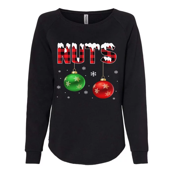 Funny Christmas Chest Nuts Matching Couples Chestnuts Womens California Wash Sweatshirt