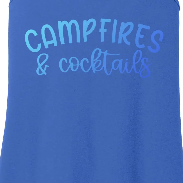 Funny Camping Campfires And Cocktails Gift Ladies Essential Tank