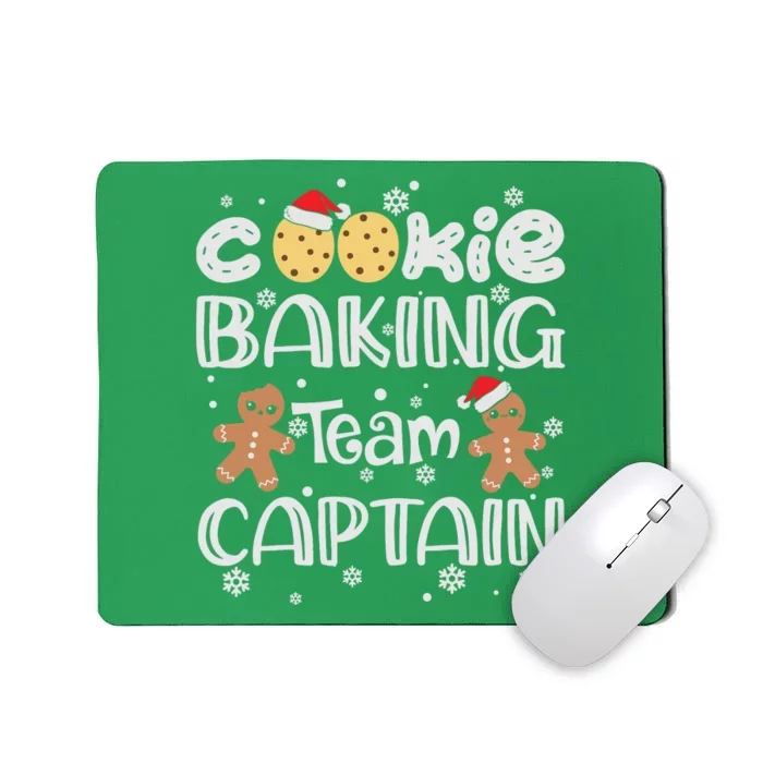 Funny Christmas Cookie Baking Team Captain Gingerbread Xmas Mousepad