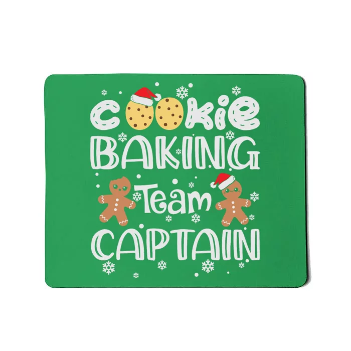 Funny Christmas Cookie Baking Team Captain Gingerbread Xmas Mousepad