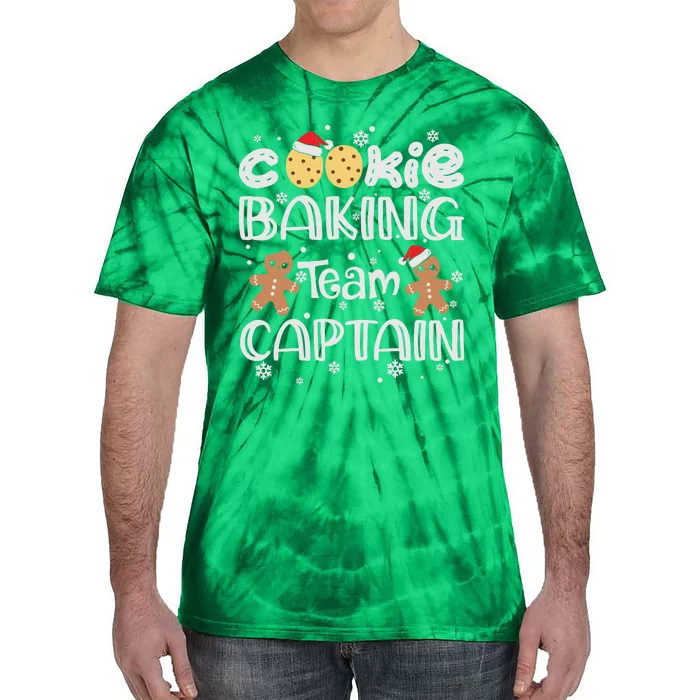 Funny Christmas Cookie Baking Team Captain Gingerbread Xmas Tie-Dye T-Shirt