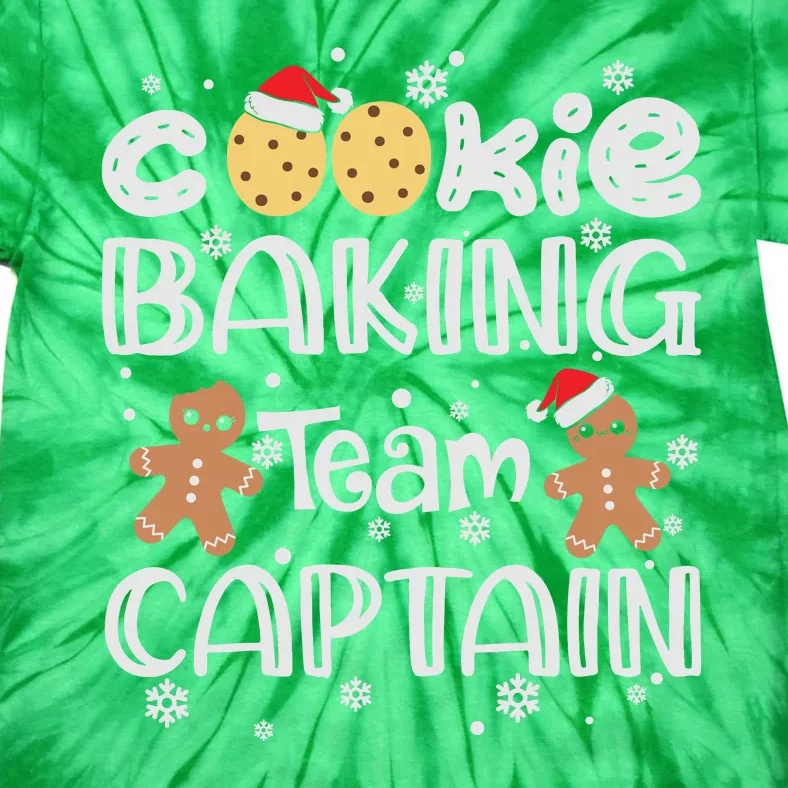 Funny Christmas Cookie Baking Team Captain Gingerbread Xmas Tie-Dye T-Shirt