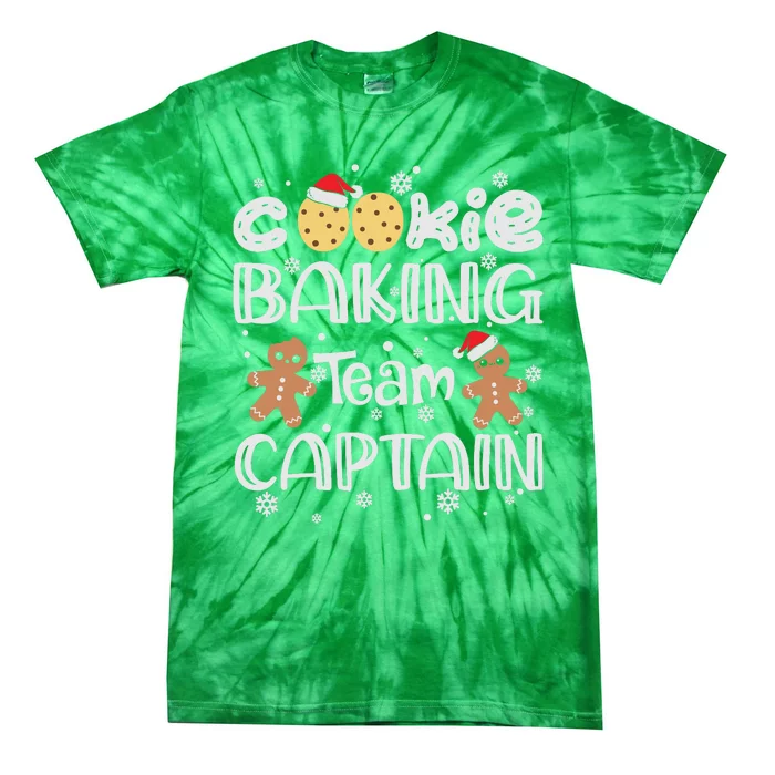 Funny Christmas Cookie Baking Team Captain Gingerbread Xmas Tie-Dye T-Shirt