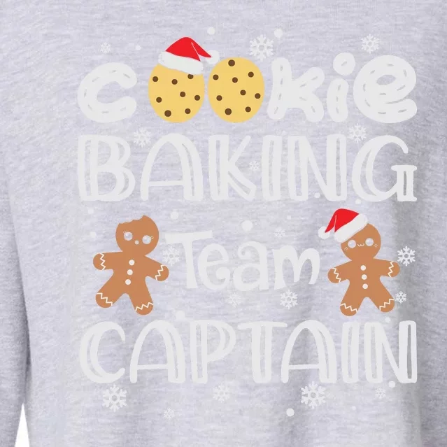 Funny Christmas Cookie Baking Team Captain Gingerbread Xmas Cropped Pullover Crew