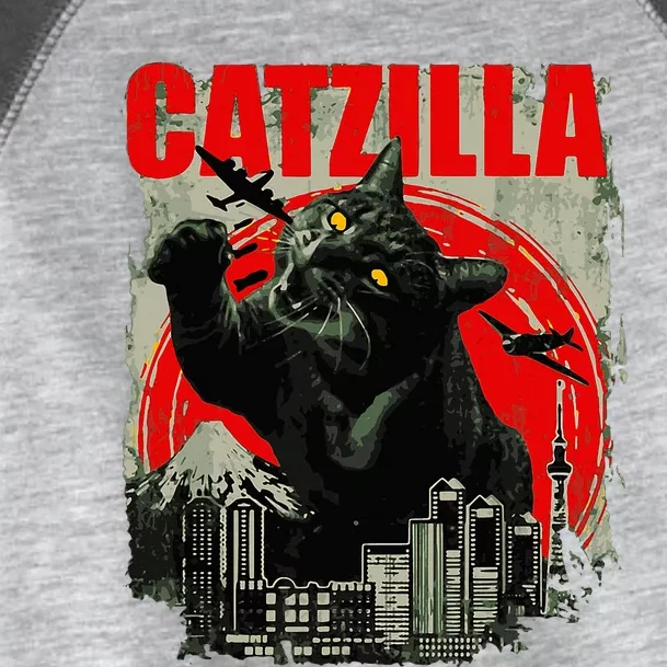 Funny Cat Catzilla Toddler Fine Jersey T-Shirt