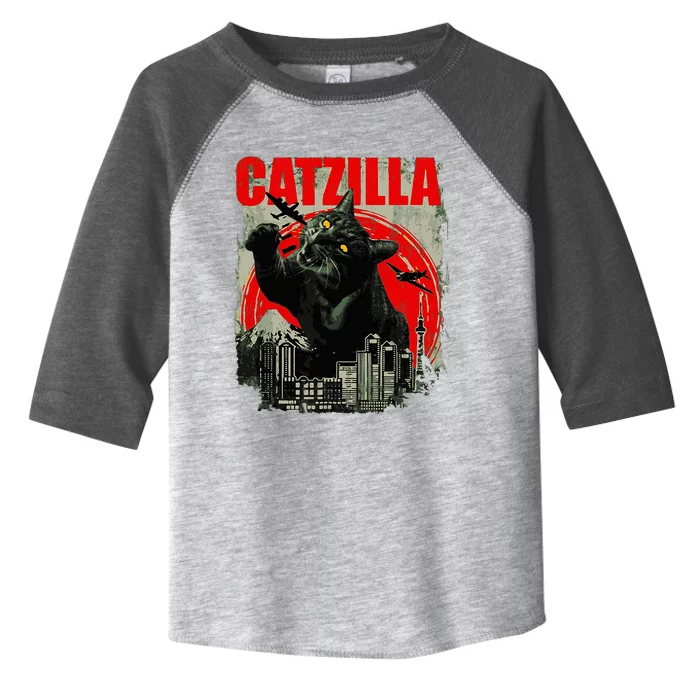 Funny Cat Catzilla Toddler Fine Jersey T-Shirt