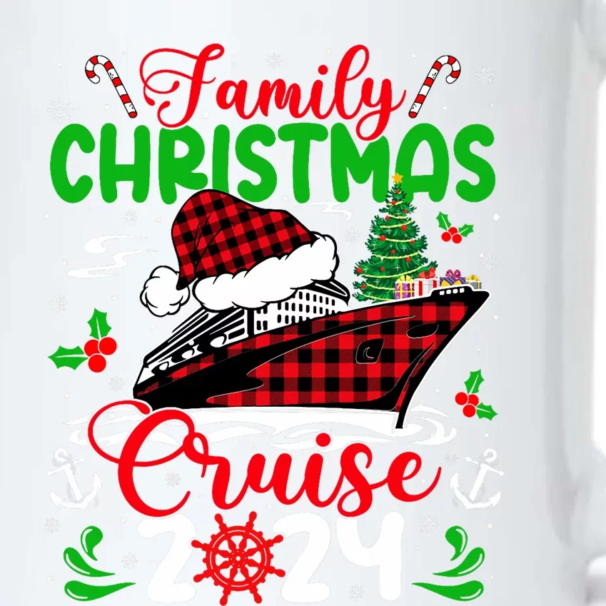 Family Christmas Cruise 2024 Plaid Cute Squad Xmas Cruising Black Color Changing Mug