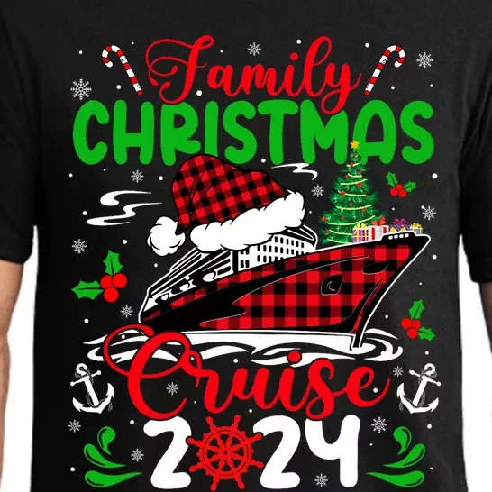 Family Christmas Cruise 2024 Plaid Cute Squad Xmas Cruising Pajama Set