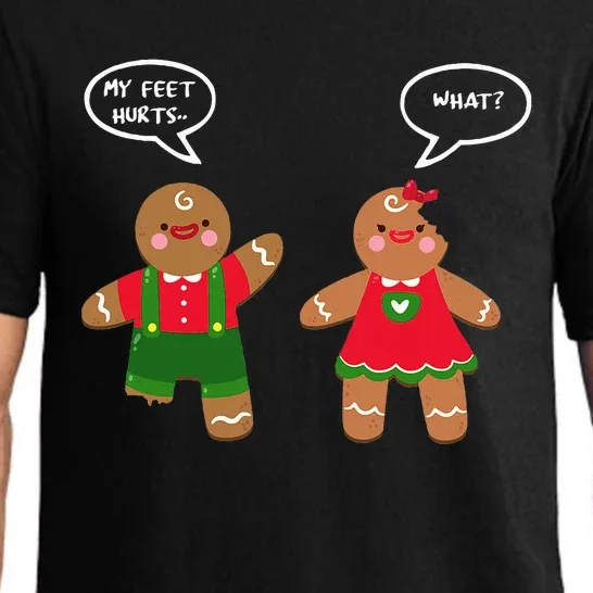 Funny Crude Christmas Humor Gingerbread Puns Slapstick Xmas Pajama Set