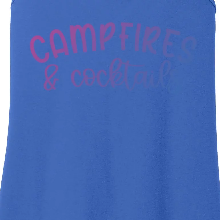 Funny Camping Campfires And Cocktails Gift Ladies Essential Tank