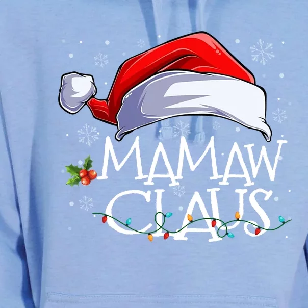 Funny Christmas Cute Hat Santa Mamaw Claus Family Pajamas Gift Unisex Surf Hoodie