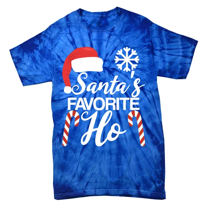 Funny Christmas Claus Family Pajama Santas Favorite Ho Gift Tie-Dye T-Shirt