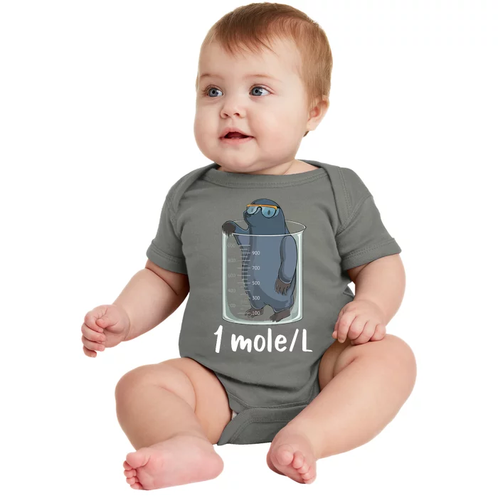 Funny Chemistry Chemist Student Science Teacher Moles Women Baby Bodysuit