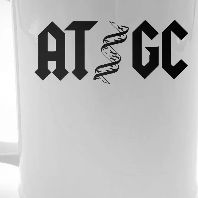 Funny Chemistry Chemist Biology AT GC DNA Front & Back Beer Stein