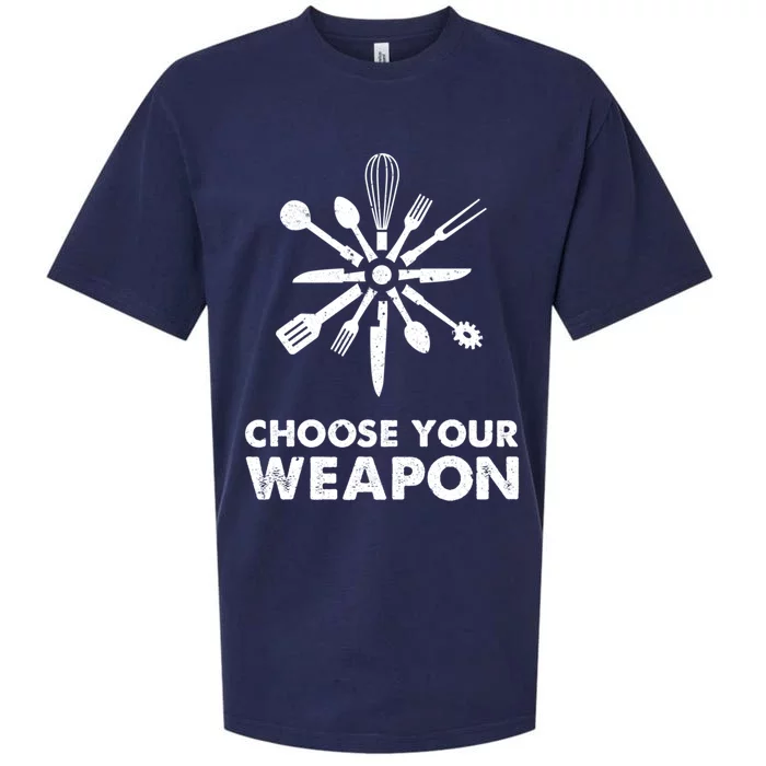 Funny Cooking Choose Your Weapon Kitchen Utensils Gift Sueded Cloud Jersey T-Shirt