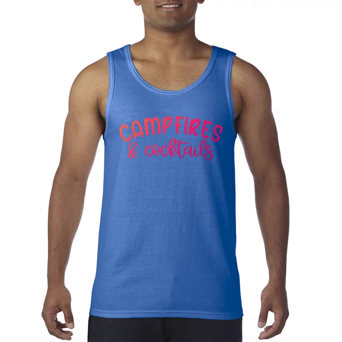 Funny Camping Campfires And Cocktails Gift Tank Top