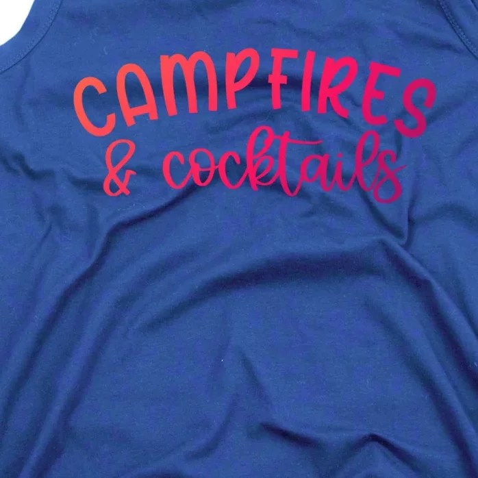 Funny Camping Campfires And Cocktails Gift Tank Top