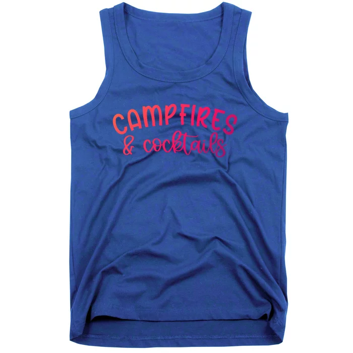 Funny Camping Campfires And Cocktails Gift Tank Top