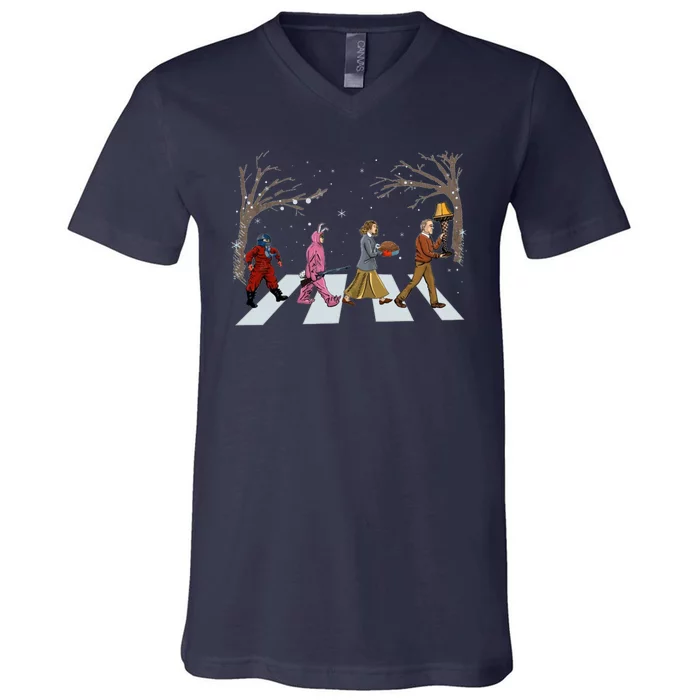 Funny Classic Christmas Story Road V-Neck T-Shirt