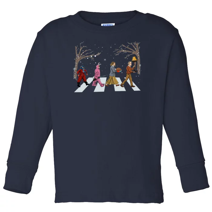 Funny Classic Christmas Story Road Toddler Long Sleeve Shirt