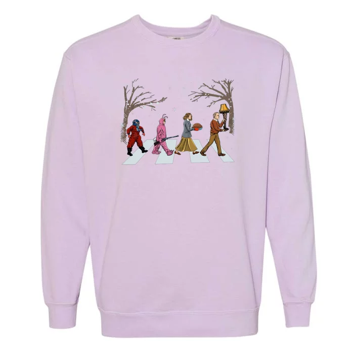 Funny Classic Christmas Story Road Garment-Dyed Sweatshirt