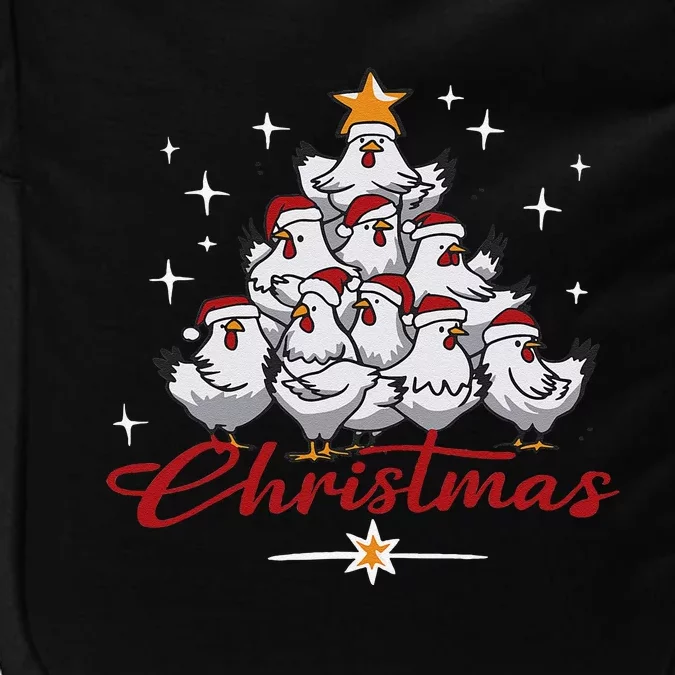 Funny Chicken Christmas Lights Farm Animal Cute Xmas Holiday Impact Tech Backpack