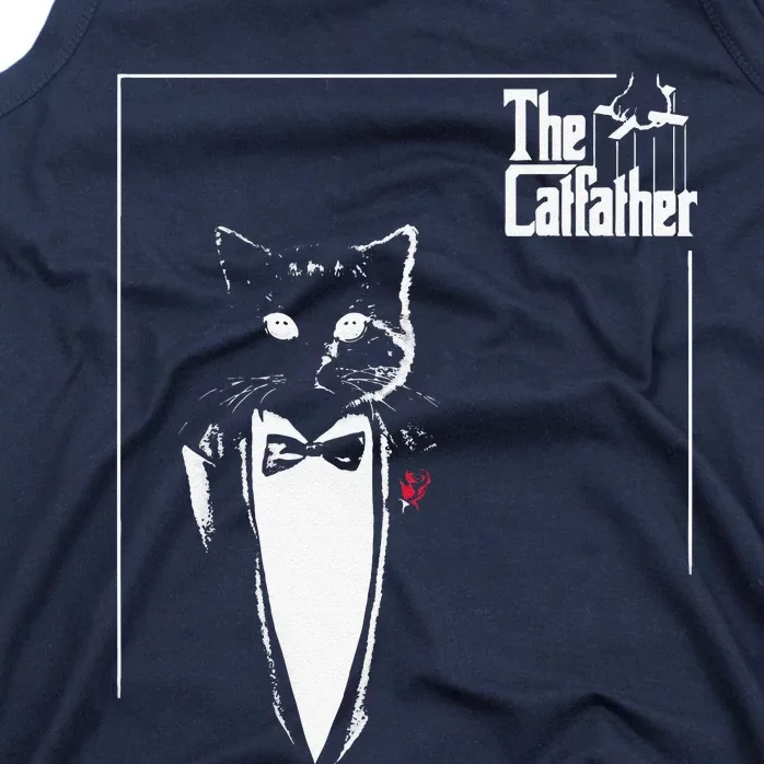 Funny Cat CatFather Cat Tee Cat Humor Tank Top