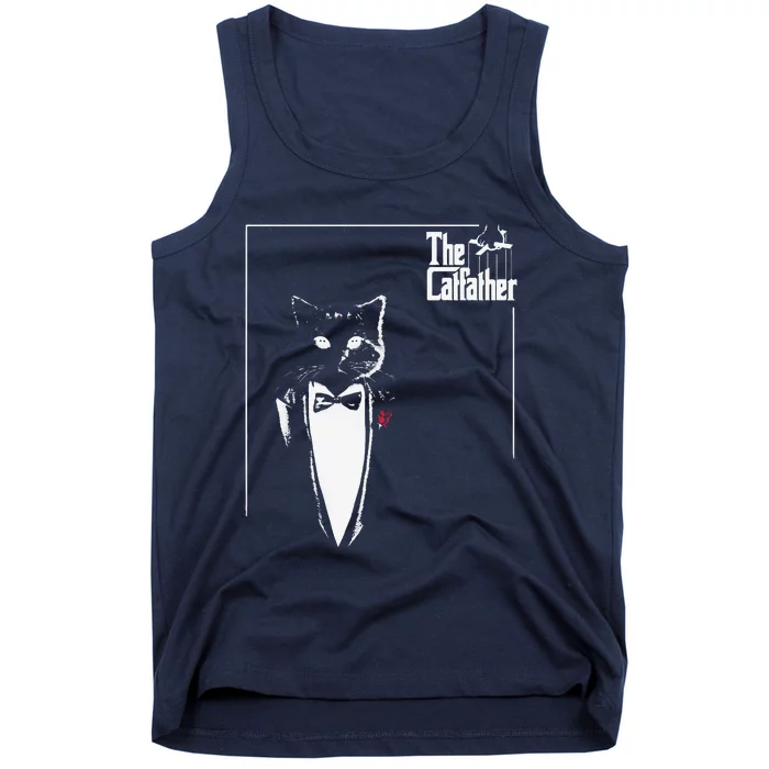 Funny Cat CatFather Cat Tee Cat Humor Tank Top