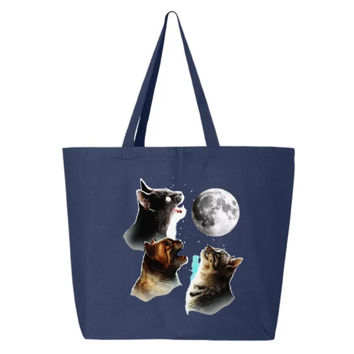 Funny Cat Cats Meowling At Moon Cat Lover 25L Jumbo Tote