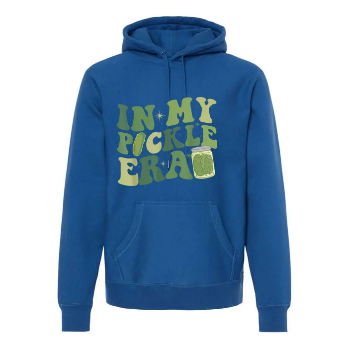 Funny Canned Cucumber Pickle Groovy In My Pickle Era Gift Premium Hoodie