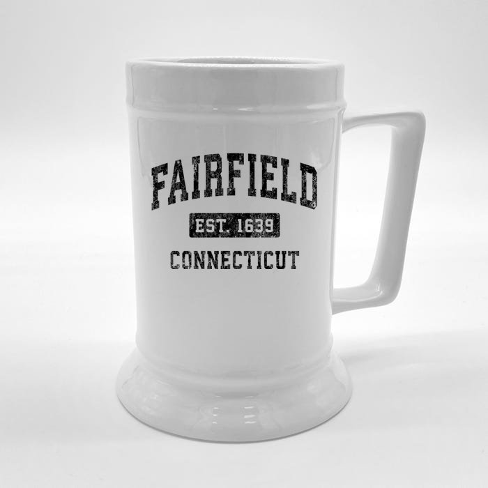 Fairfield Connecticut Ct Vintage Established Sports Front & Back Beer Stein