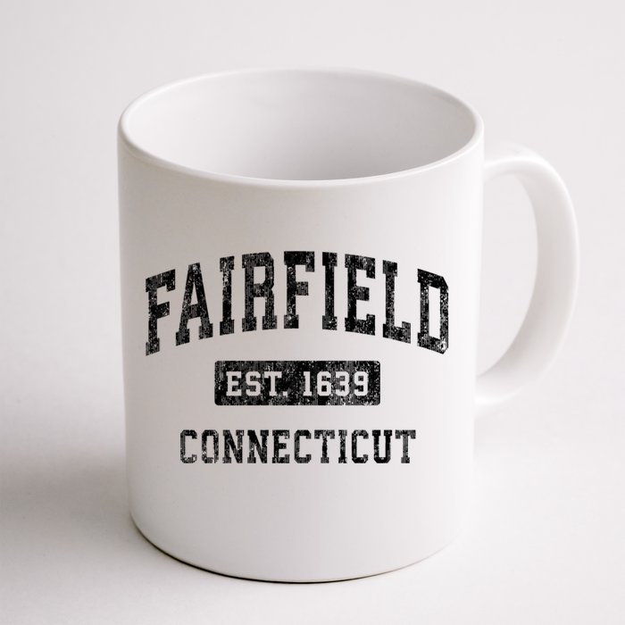 Fairfield Connecticut Ct Vintage Established Sports Front & Back Coffee Mug