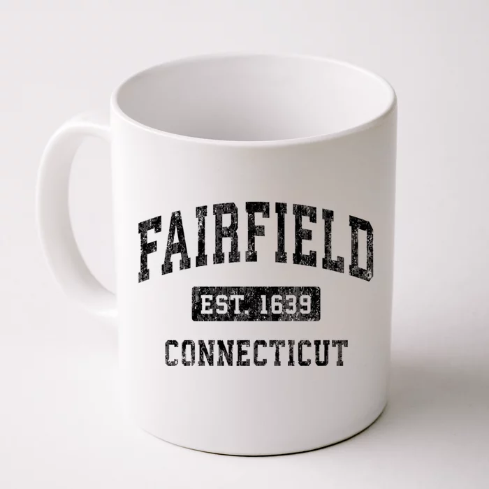 Fairfield Connecticut Ct Vintage Established Sports Front & Back Coffee Mug