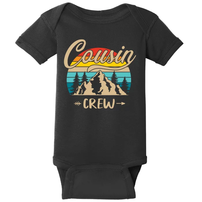 Funny Cousin Crew Family Outdoor Sunset Summer Camp Lover Baby Bodysuit