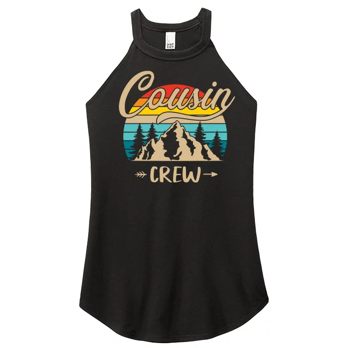 Funny Cousin Crew Family Outdoor Sunset Summer Camp Lover Women’s Perfect Tri Rocker Tank