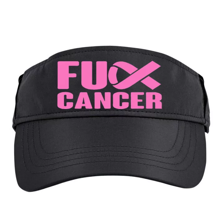 F ck Cancer Pink Ribbon Breast Cancer Awareness  Gifts Adult Drive Performance Visor