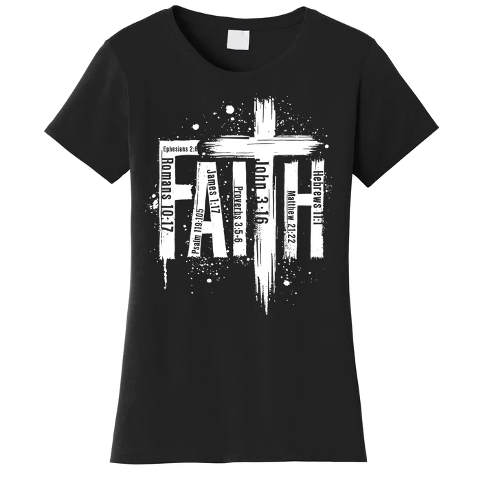 Faith Cross Christ Religious Inspirational Apparel Women's T-Shirt