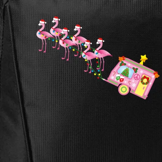 Flamingo Camper Christmas Santa Cute For Glamping Gift City Backpack