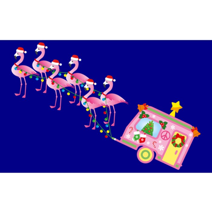 Flamingo Camper Christmas Santa Cute For Glamping Gift Bumper Sticker