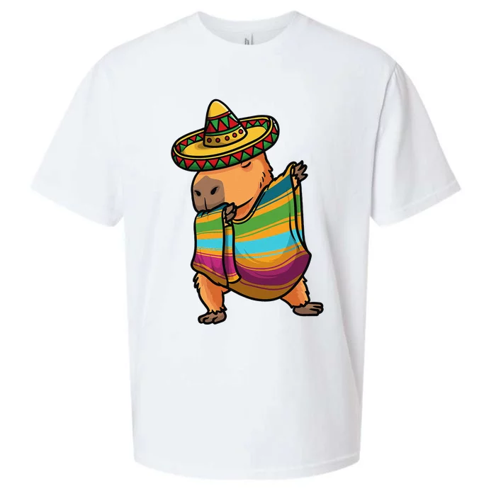 Funny Capybara Cinco De Mayo Rodent Dab Mexican Gift Sueded Cloud Jersey T-Shirt