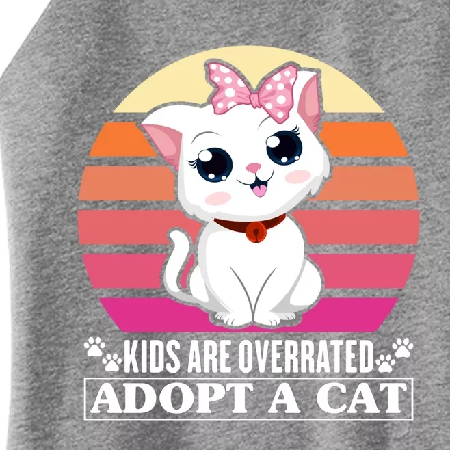 Funny Cute Cat Dad Cat Mom Are Overrated Adopt A Cat Gift Women’s Perfect Tri Rocker Tank