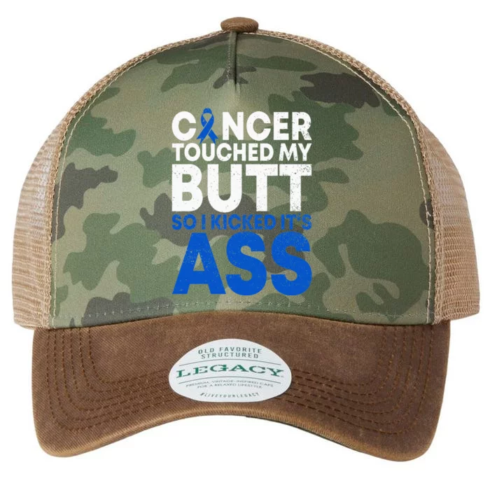 Funny Colon Cancer Survivor Cancer Awareness Ribbon Legacy Tie Dye Trucker Hat