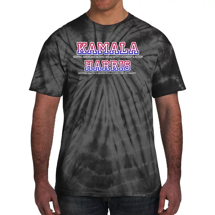 From Childless Cat Ladies Kamala For President Leadership Action & Restoring San Tie-Dye T-Shirt