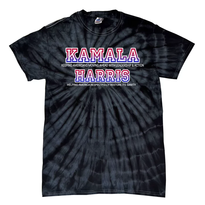 From Childless Cat Ladies Kamala For President Leadership Action & Restoring San Tie-Dye T-Shirt