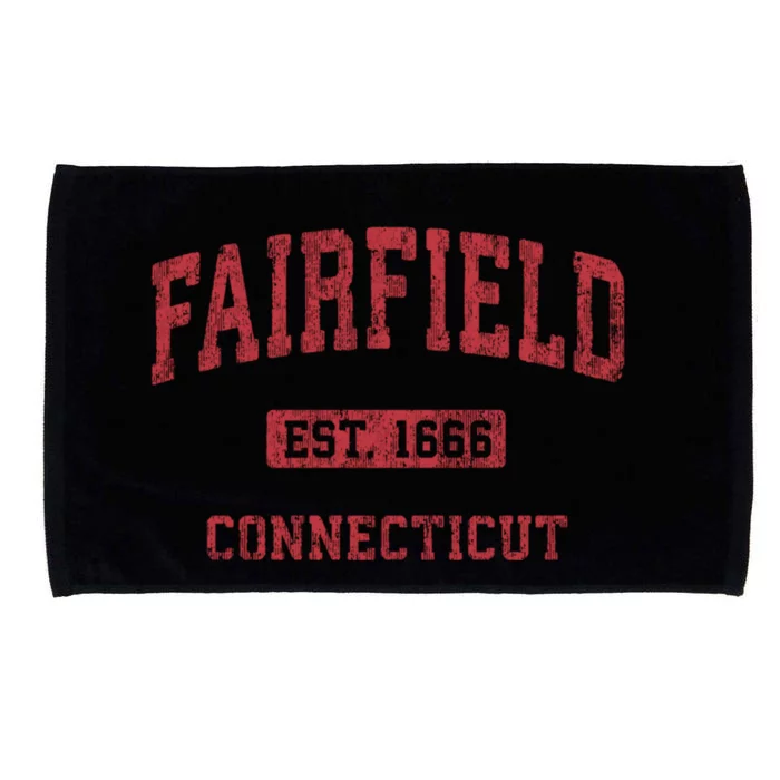 Fairfield Connecticut Ct Vintage Athletic Sports Design Microfiber Hand Towel